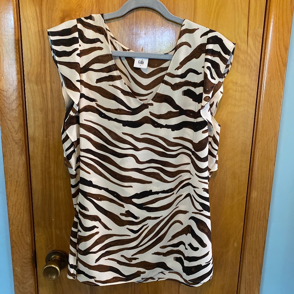 CAbi, Zebra blouse #3771, Large